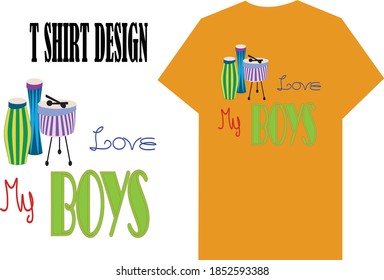 T SHIRT DESIGN LOVE MY BOYS