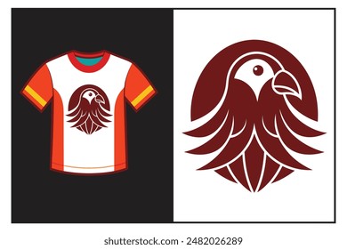 T Shirt Design Lovebird head logo silhouette vector