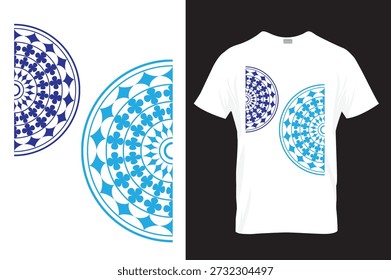 Diseño de camiseta con mandala.