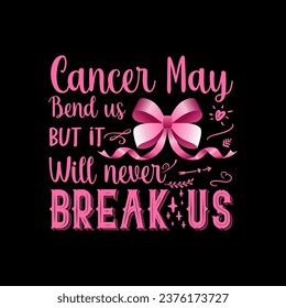 T shirt design with massage Together we fight . Breast cancer t shirt design templet easy to print all purpose for man, women and children