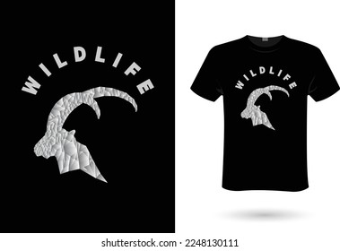 T shirt design for men and women - wildlife t shirt for who loves animals   . New T-shirt design idea for your t shirts printing business. print ready. vector file, eps 10 format. 