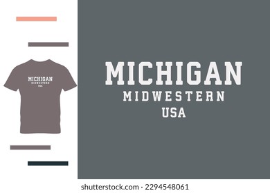 T shirt design for michigan people