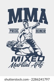 t shirt design MMA FIGHT
