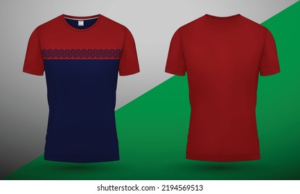T Shirt Design and Mockup. Cut and Sew T shirt design template