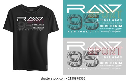 diseño de camiseta maqueta tipografía de ilustración vectorial