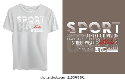 t shirt design mockup vector illustration typography