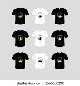 T- Shirt Design - Mountain - It's another half mile or so, Flat Design - Vector. Unique and Trendy Mountain T-Shirt Design or Mockup. - Vector
