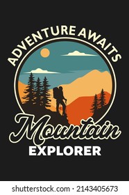 t shirt design MOUNTAIN EXPLORER
