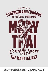 t shirt design MUAY THAI COMBAT SPORT
