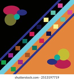 T shirt design, multi color geometric design, eps vector file