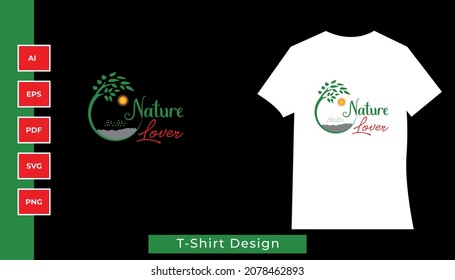 T shirt design nature lover 