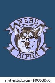 diseño de camiseta NERD WOLF