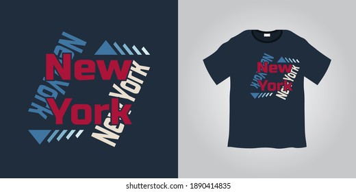 T shirt design. New York lettering vector illustration