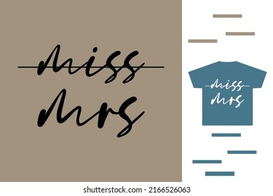 T shirt design for newly married wife