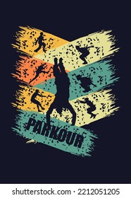 t shirt design PARKOUR ART DECO
