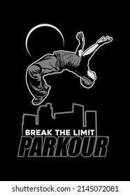 diseño de camisetas PARKOUR BREAK THE LIMIT
