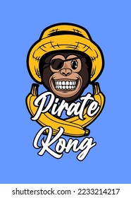 t shirt design PIRATE KONG
