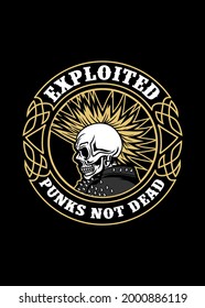 t shirt design PUNK NOT DEATH
