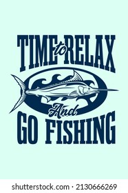 t shirt design RELAX AND FISHING
