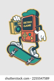 t shirt design RETRO GAME CARTOON
