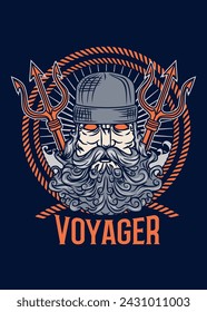 t shirt design Sailor voyager
