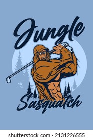 diseño de camiseta SASQUATCH GOLF
