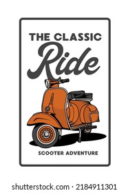 t shirt design SCOOTER CLASSIC RIDE
