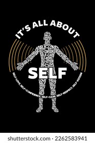 t shirt design SELF AFIRMATION
