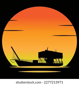 t shirt design for ship and art vector design.