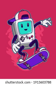 t shirt design SKATE GAMER
