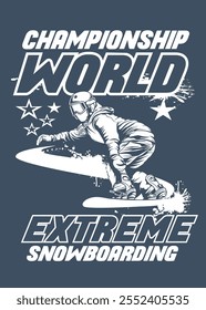 t shirt design Snowboard world champ