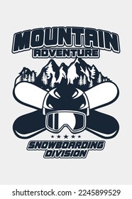 t shirt design SNOWBOARDING CLUB
