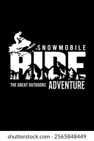 t shirt design Snowmobile  Adventure