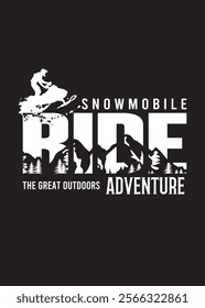 t shirt design Snowmobile  Adventure