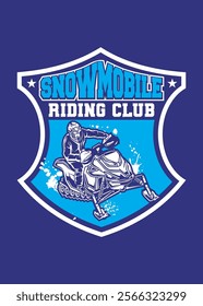 t shirt design Snowmobile Riding Club