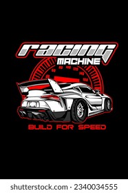 t shirt design Speed Racing Machine
