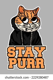 diseño de camiseta STAY PURR
