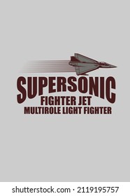 T Shirt Design SUPER SONIC FIGHTER JET
