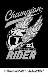 t shirt design SUPERBIKE HELMET
