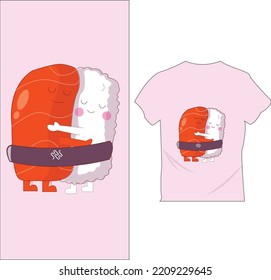 T Shirt Design for sushi lovers