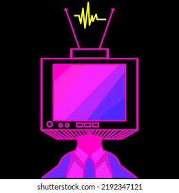 T shirt design of television