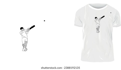 t shirt design template, Batsmen hitting sixes svg