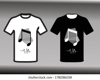 t shirt design template.music icon.