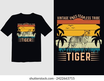 T shirt design with tiger