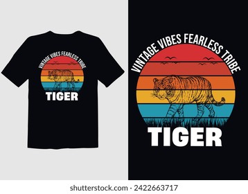 T shirt design with tiger