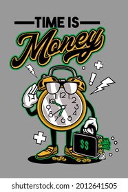 t shirt design TIME IS MONEY