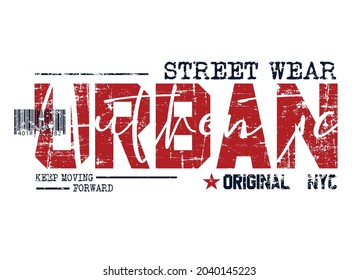 t shirt design urban street wear red and white