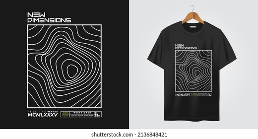 T SHIRT DESIGN URBAN WHITE WAVES 