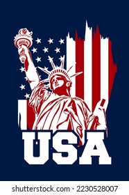 t shirt design USA LIBERTY
