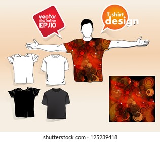 T shirt design. vector